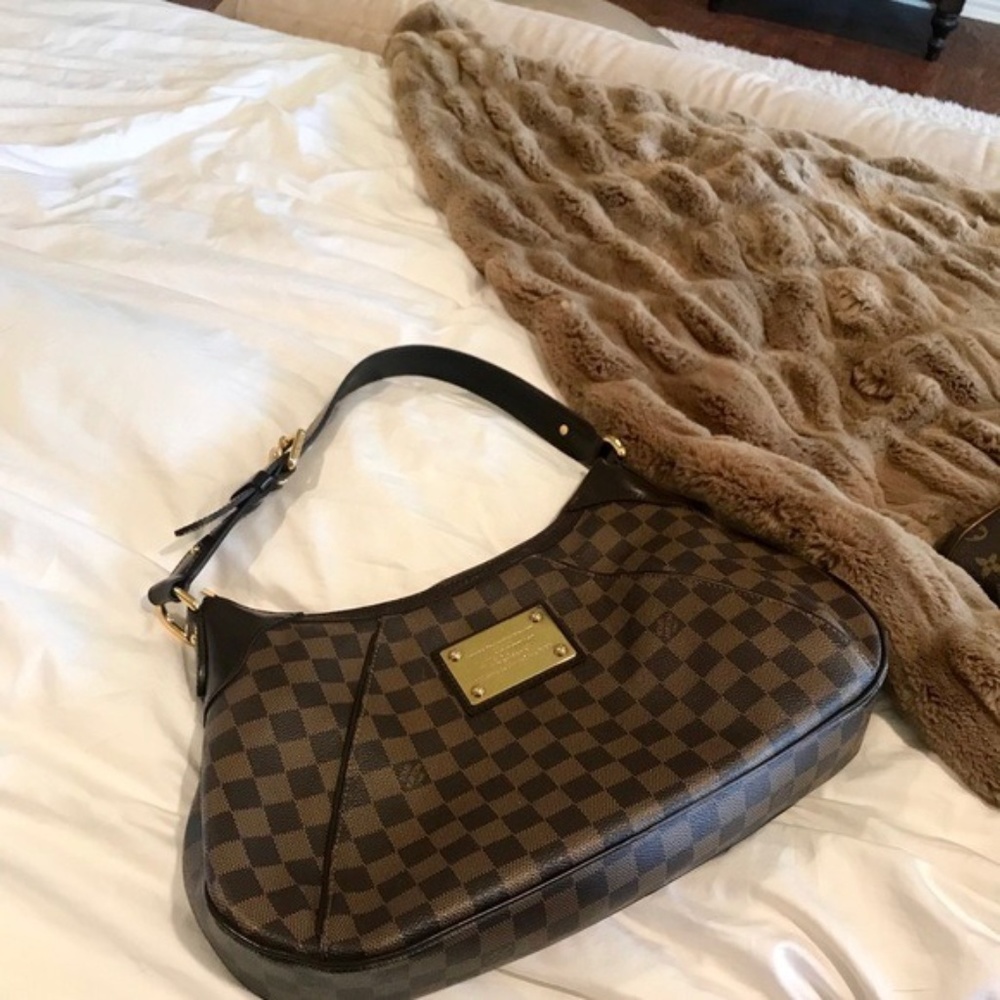 Louis Vuitton Thanes GM Damier Ebene Canvas Hobo